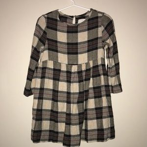 Zara girls plaid dress, size 4, like new